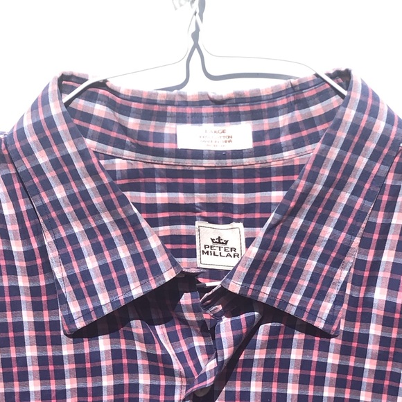 Peter Millar Large Purple L/S Button Down Shirt - Picture 4 of 7